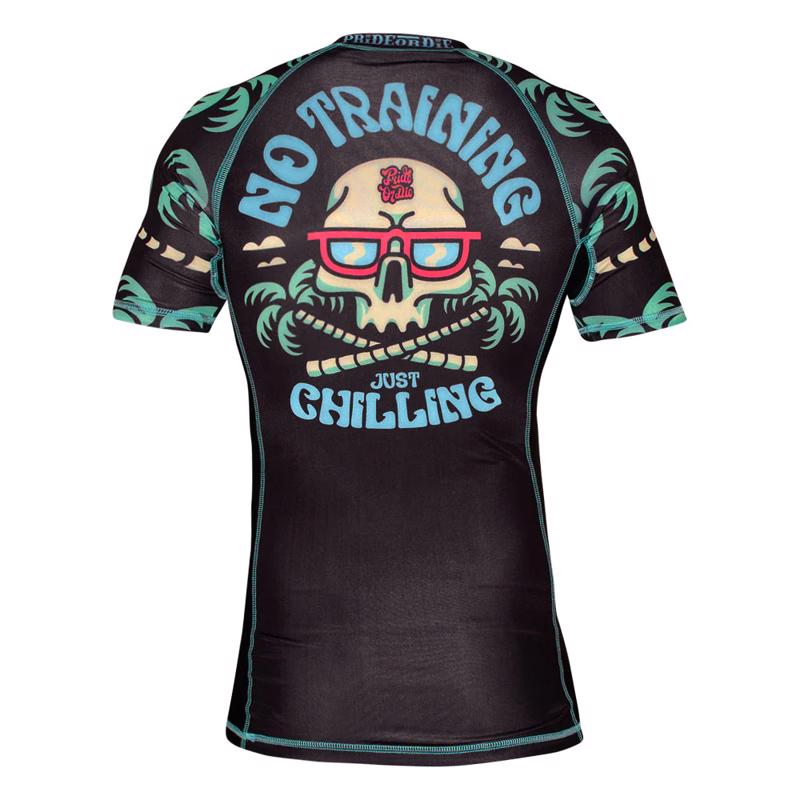 PRIDE OR DIE no training RASHGUARD - BLACK